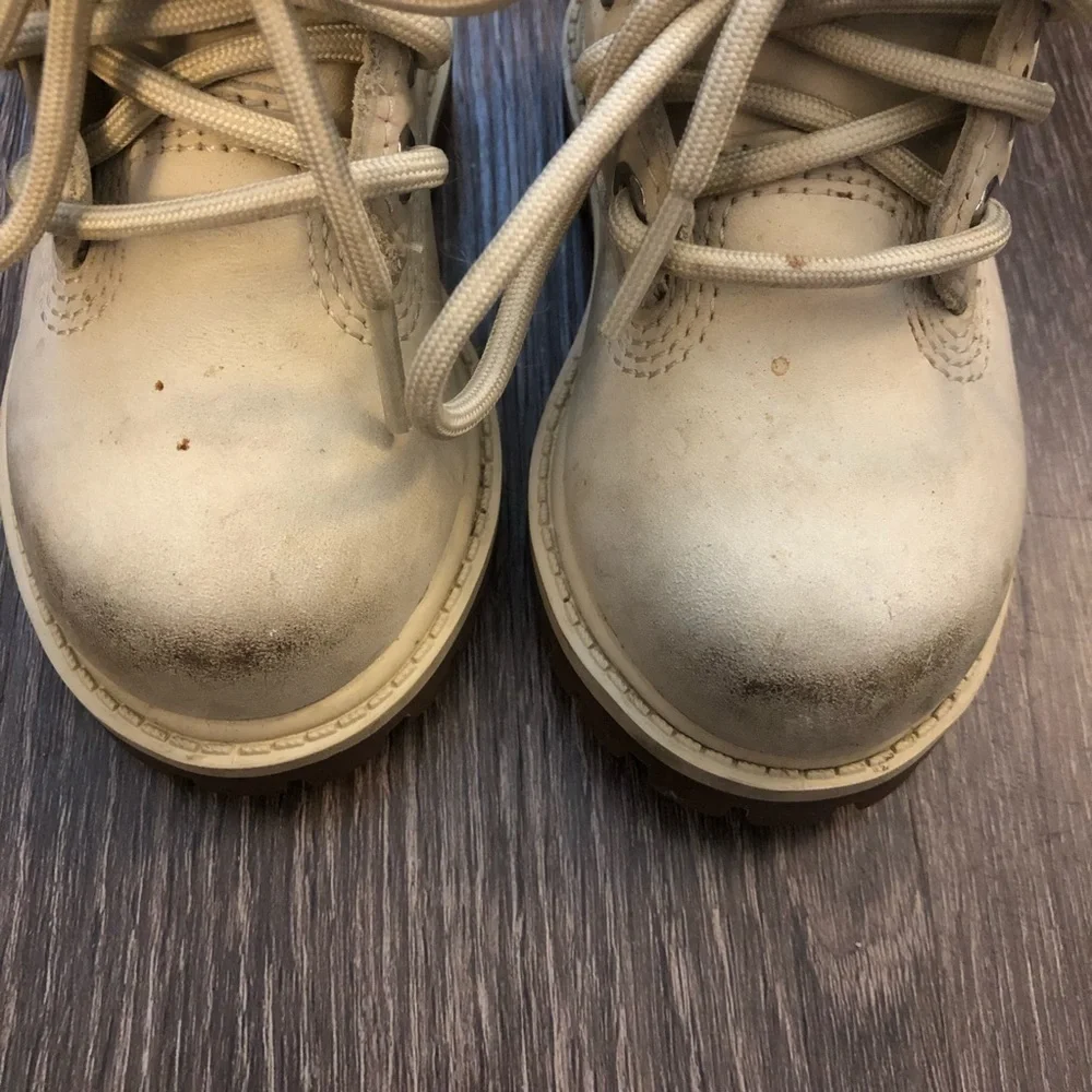 Timberland Cream Waterproof Hiking Boots